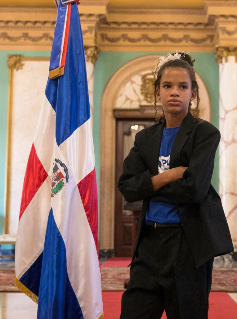 In 2020, Melany, 10, took over as President of Dominican Republic from  Luis Abinader
