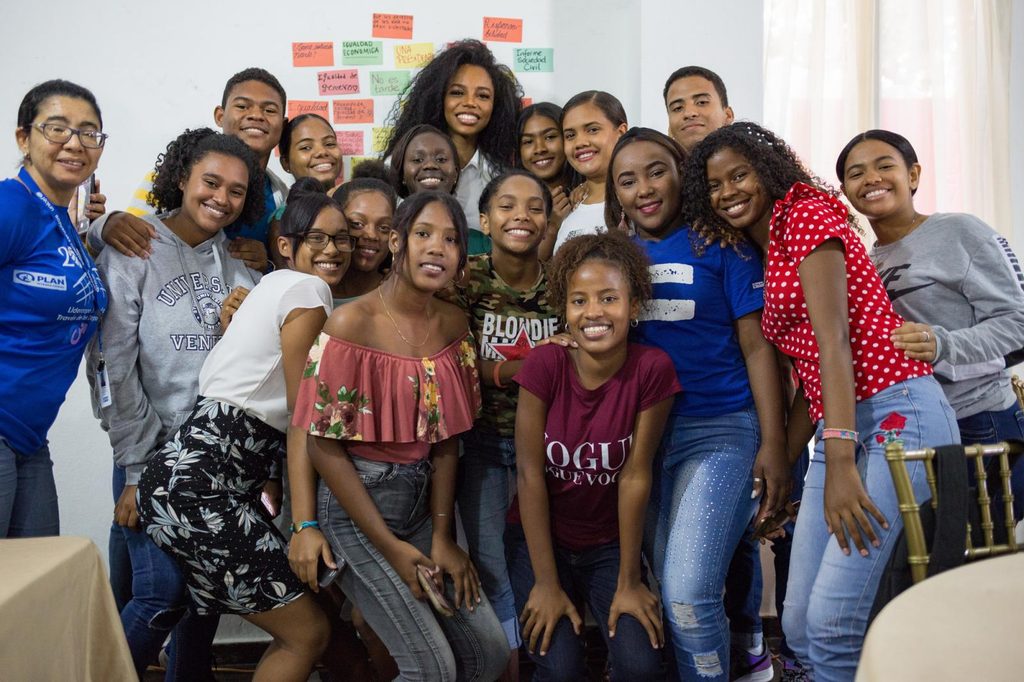 Girls at workshop in Dominican Republic