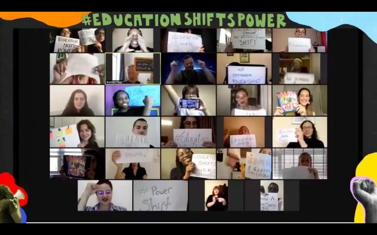 Young activists came together are the virtual Power Shift event to demand funding for girls' education.
