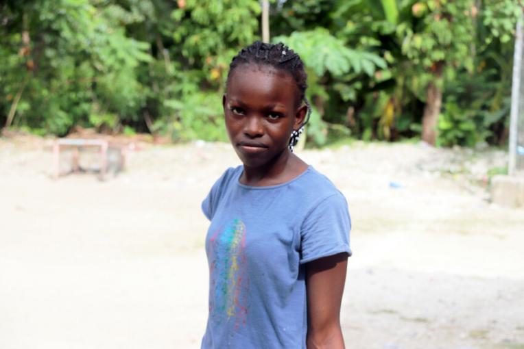 Sixteen year old Joselyn's house was destroyed in the earthquake.