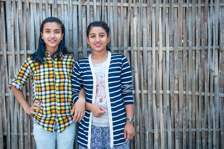 Sarita and Sabina are campaigning to stop the trafficking of girls in Nepal.