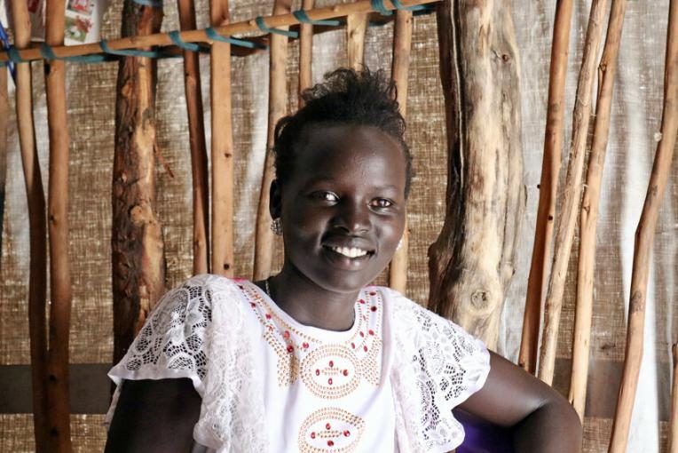 Rebeca, 18, has been affected by conflict and food shortages in South Sudan.