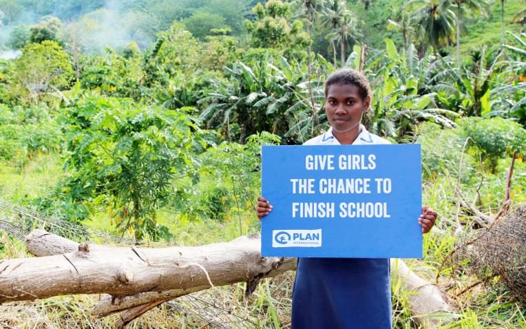Aroma, 17, is one of the Solomon Islands Youth Champions campaigning to scrap school feels.