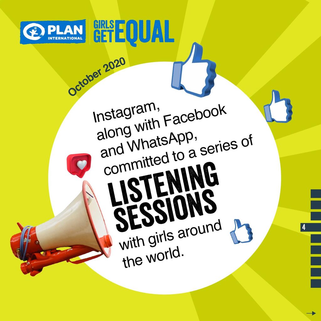 The Facebook group of apps committed to a series of listening sessions with global girls.