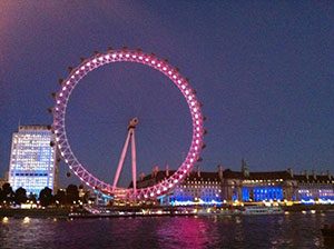 Pinkification, London eye, London, UK