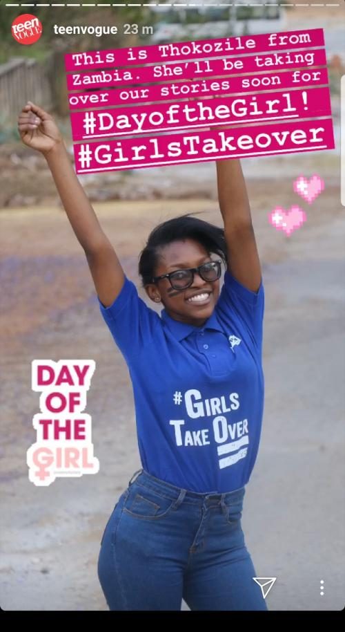 Activist Thokozile from Zambia took over Teen Vogue's insta stories to demand better representation for girls on-screen and in the media.