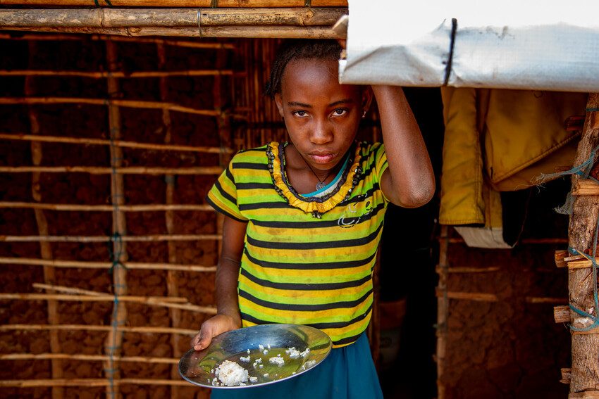 Amina, 11, Mozambique, only gets to eat once or twice a day