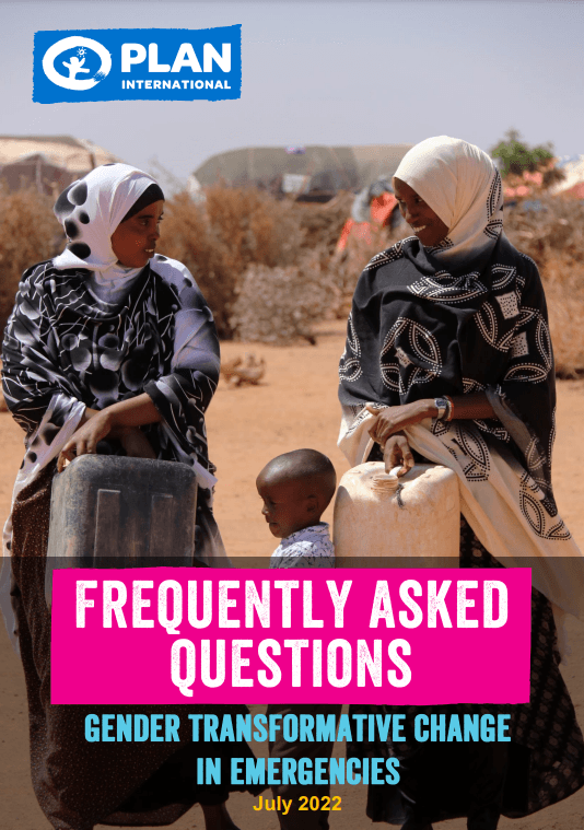 Cover image for the FAQS for Gender Transformative Change in Emergencies.