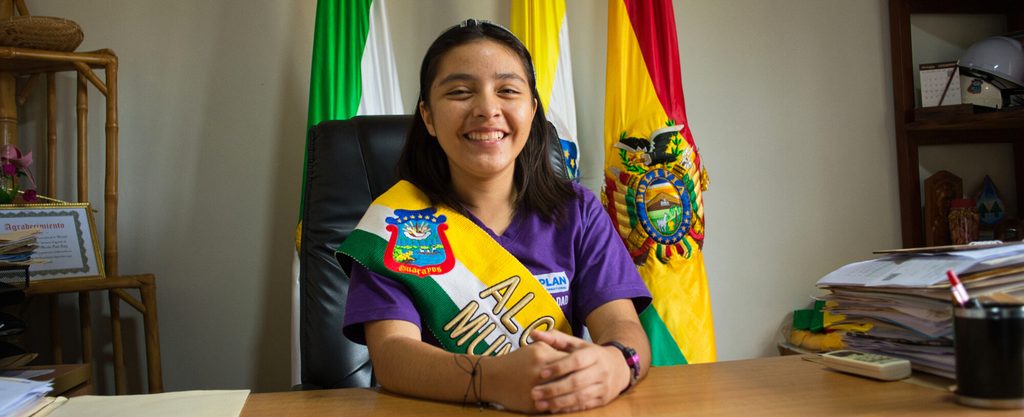 Yordana, 12, wants to take the lead and tackle violence against women in Bolivia