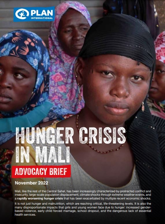 Cover of the Hunger Crisis in Mali Advocacy Brief.