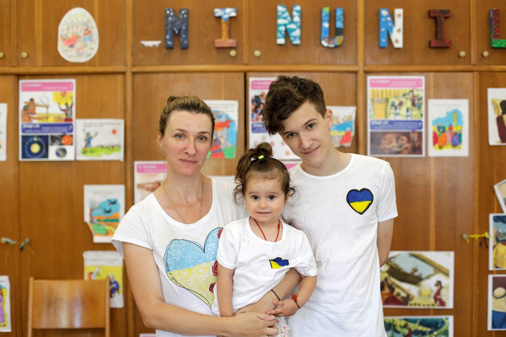 Viktoriia has been living in Bucharest since May 2022 with her two children, Nikita aged 14 and two-year-old Leva.