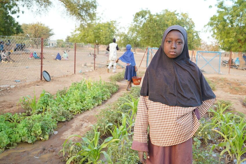 School gardening club member Balkissa is learning new skills. 