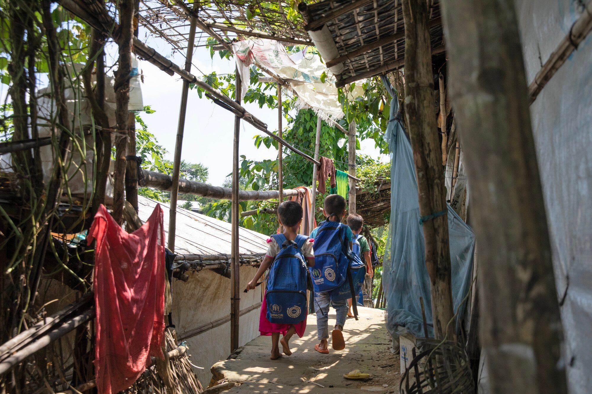 Children on their way to school in Cox's Bazar.