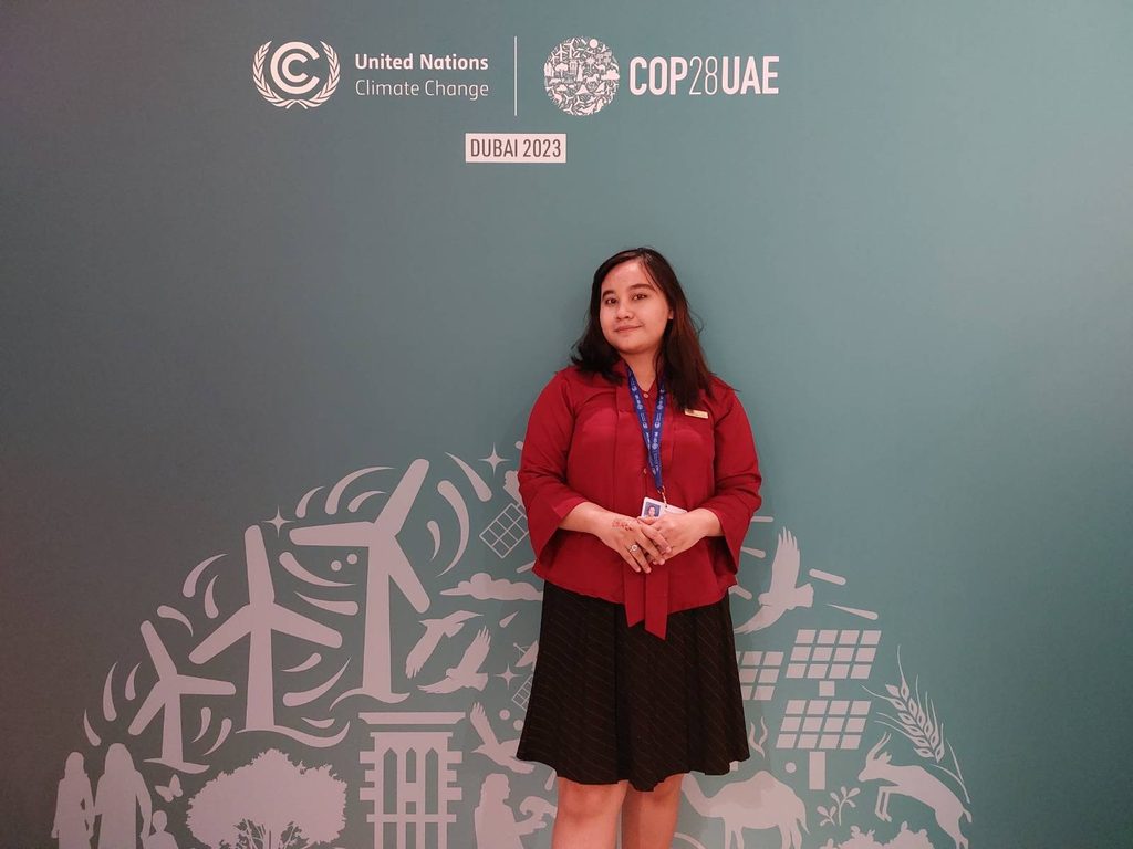 Youth delegate April from Indonesia at COP28.