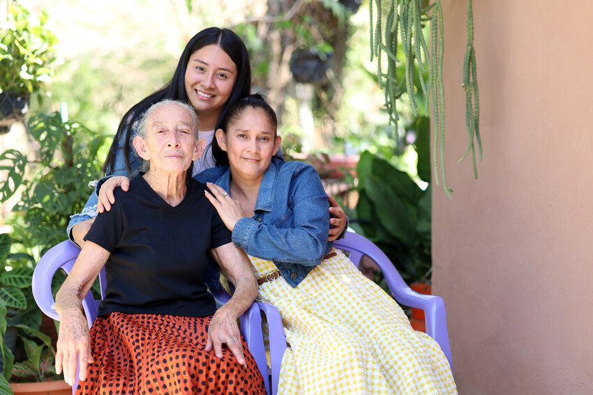 Grandmother, Paz, 80, her daughter Ana, 47 and teenage granddaughter Hazel, 18.