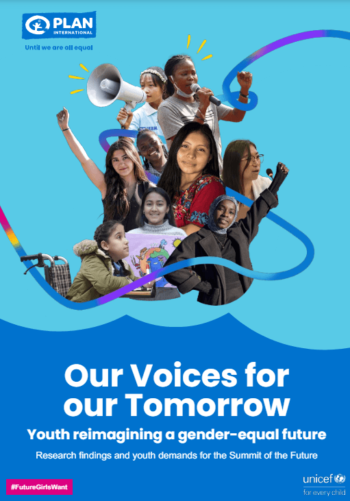 Our Voices for Our Tomorrow - report cover. 