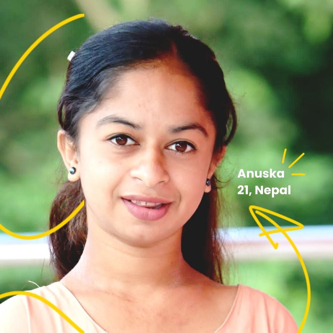 Anuska, a participant in Champions of Change, focuses on preventing child marriage and empowering girls in her community. 