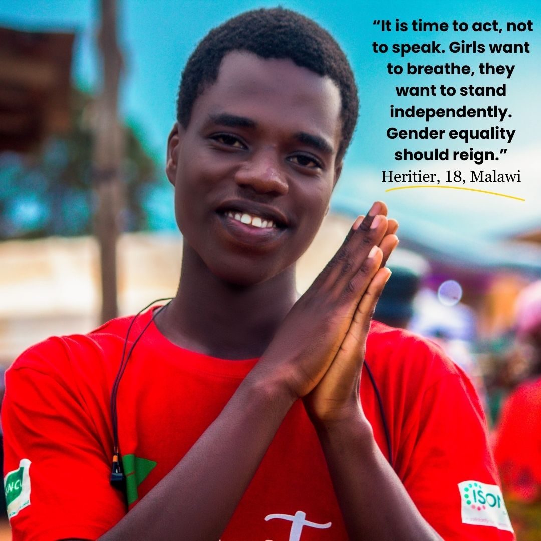 Heritier is a young advocate and child parliamentarian passionate about gender equality and equal opportunities.