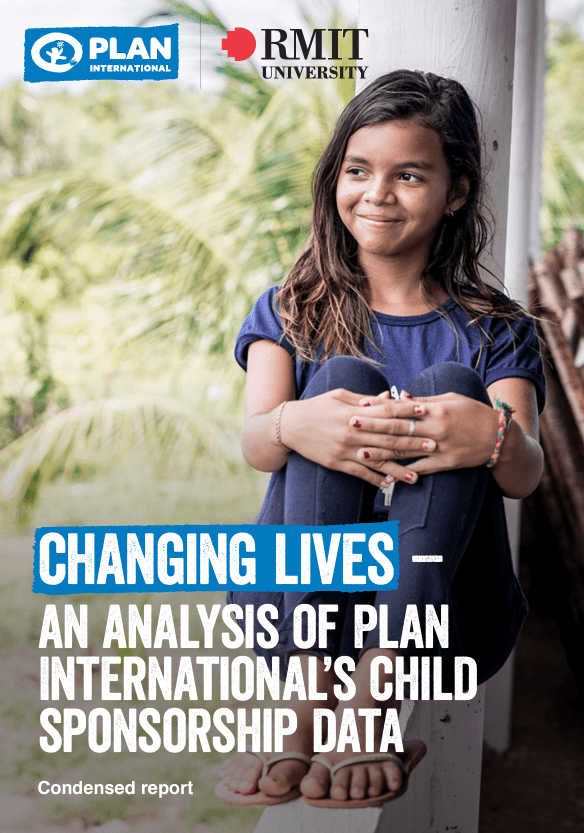 Changing Lives: An analysis of child sponsorship data, report cover.