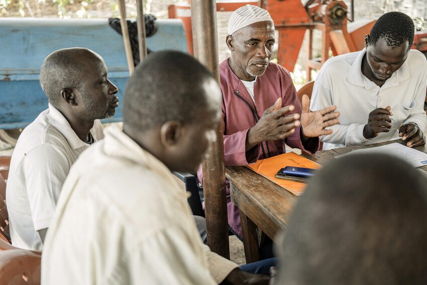 Bamba speaks at the Father's School in Senegal.