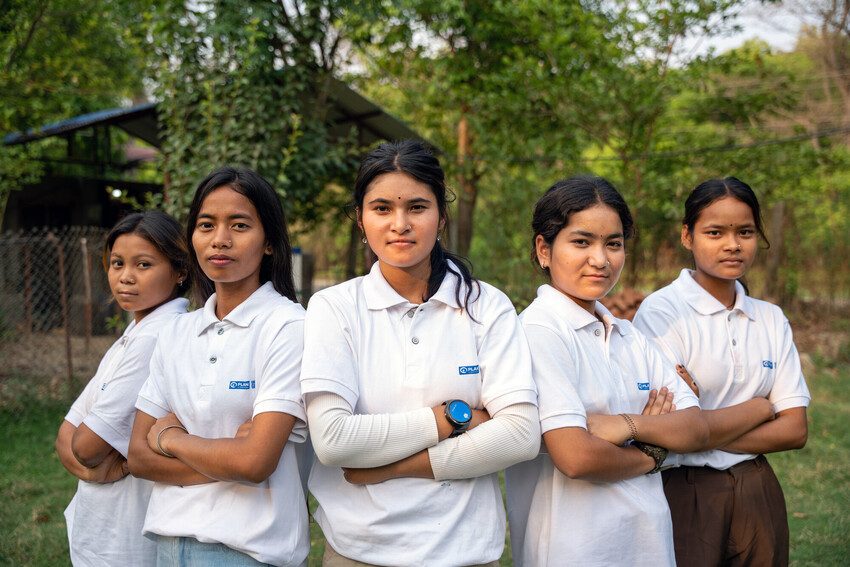 Girls from Nepal who participated in Plan International's Art is Power project in May last year.