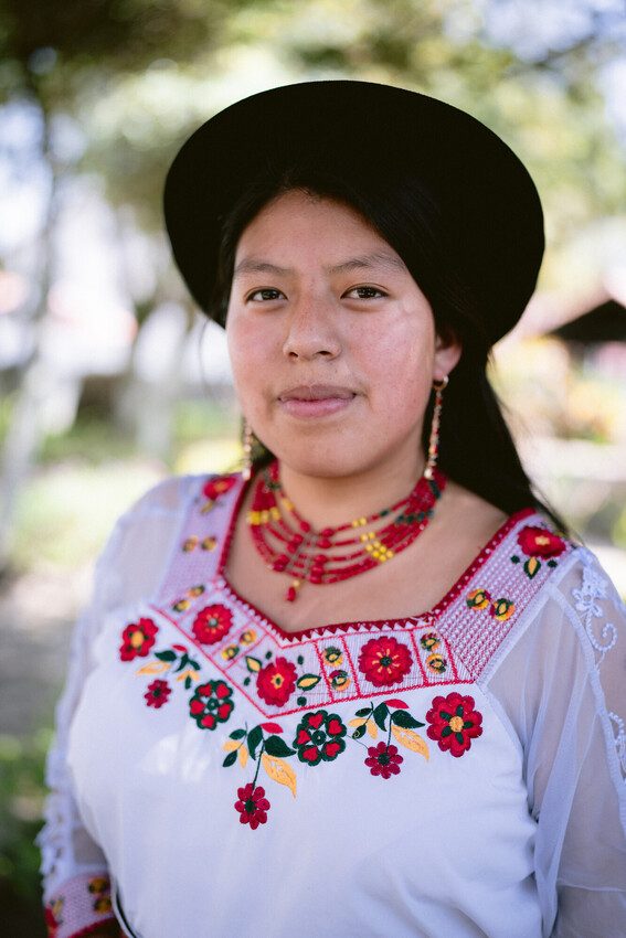 Priscila from the Puruhá indigenous group in Ecuador is being supported by Plan International.