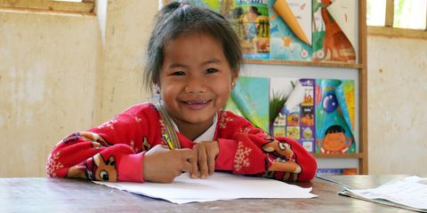 Nongmay is ready for school!