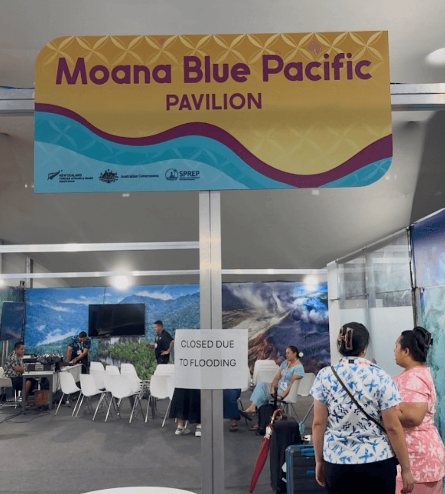 The Pasifika pavilion closed due to flooding.