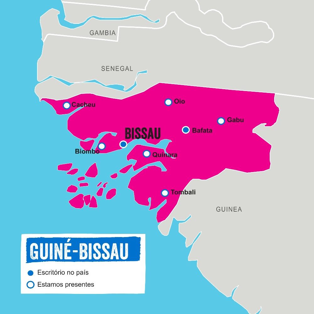 Aonde trabalhamos na Guiné-Bissau