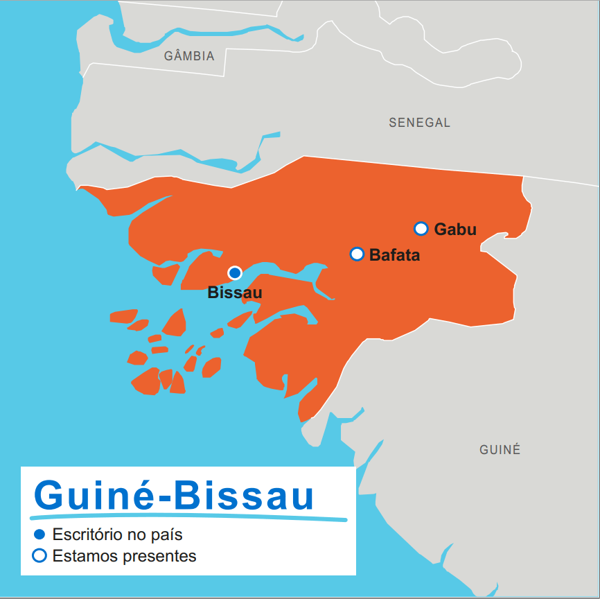 Aonde trabalhamos na Guiné-Bissau