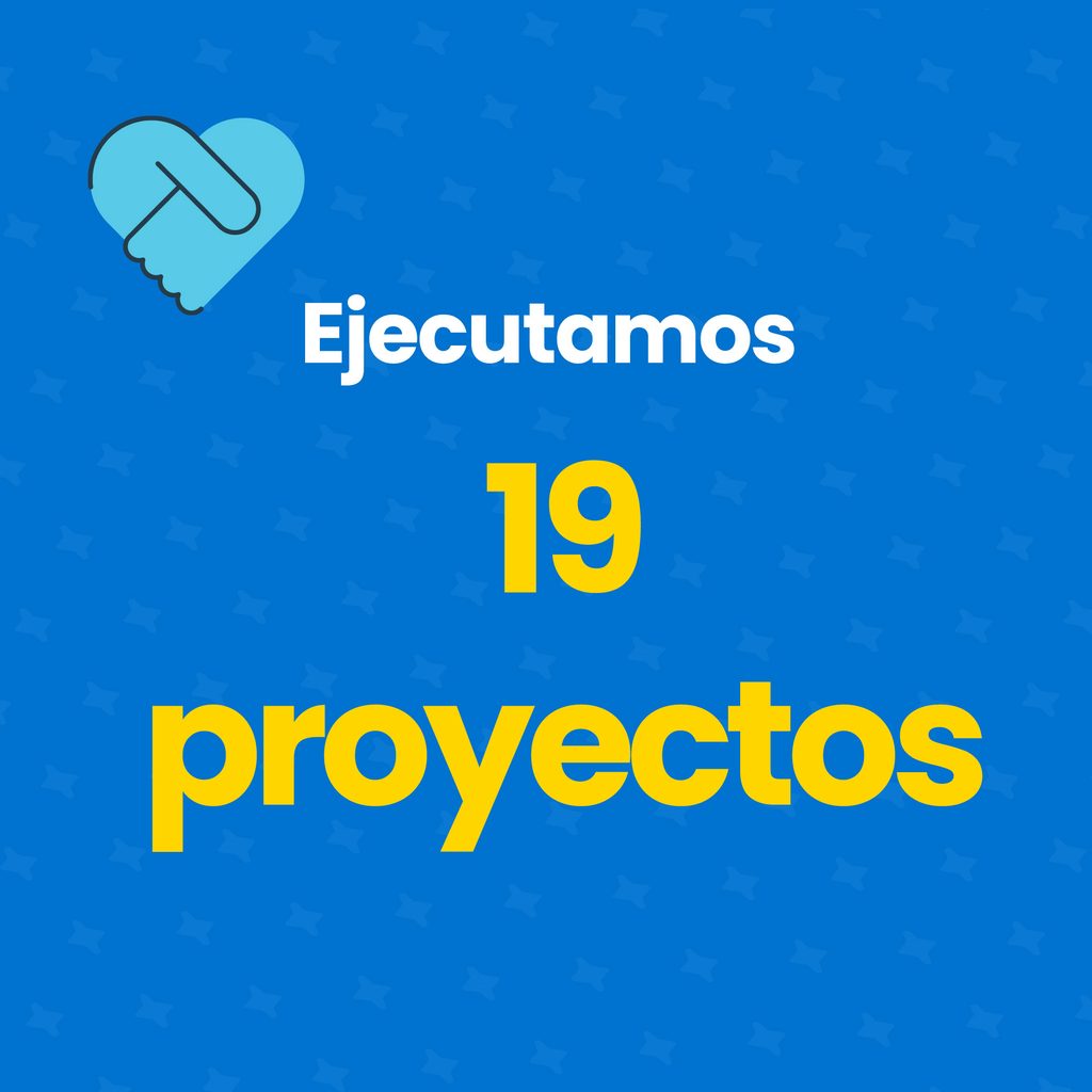 Ejecutamos 19 proyectos