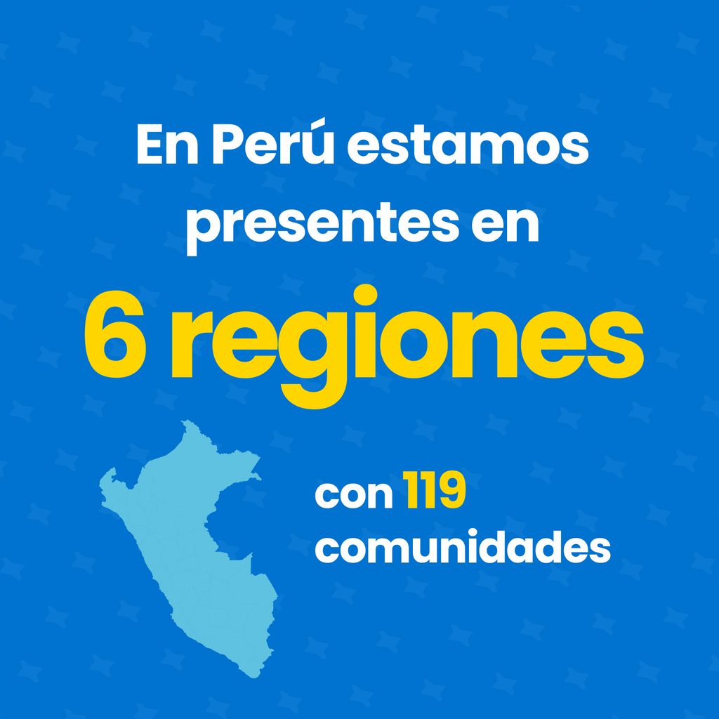 En Perú estamos presenres en 6 regiones