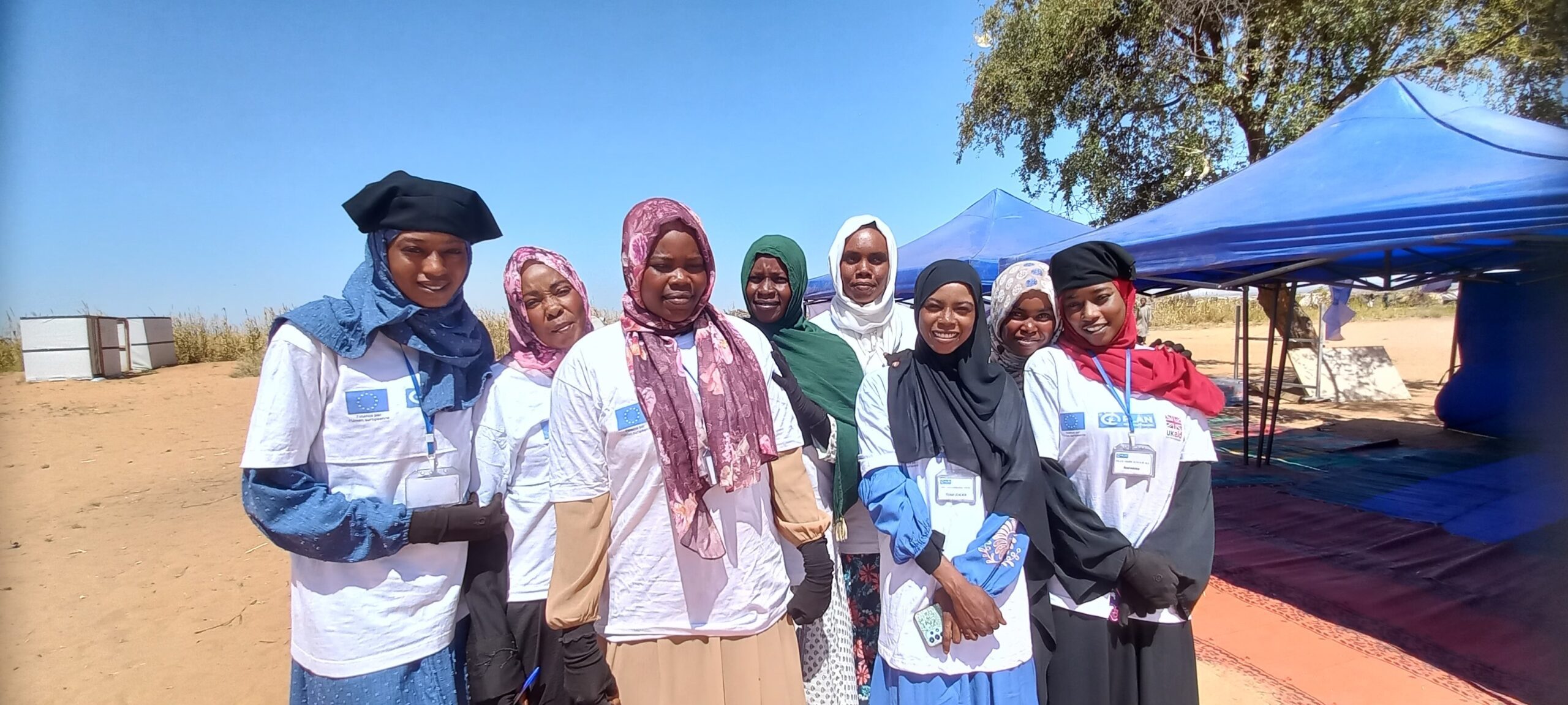 The Sudanese refugee facilitator team at the mobile unit.