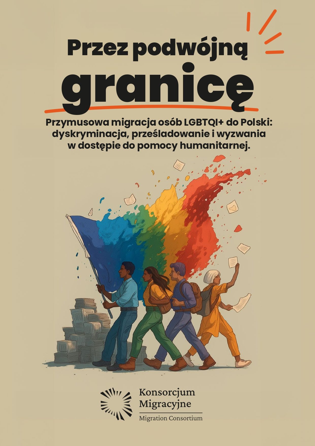 Okładka raportu „Przez podwójną granicę”