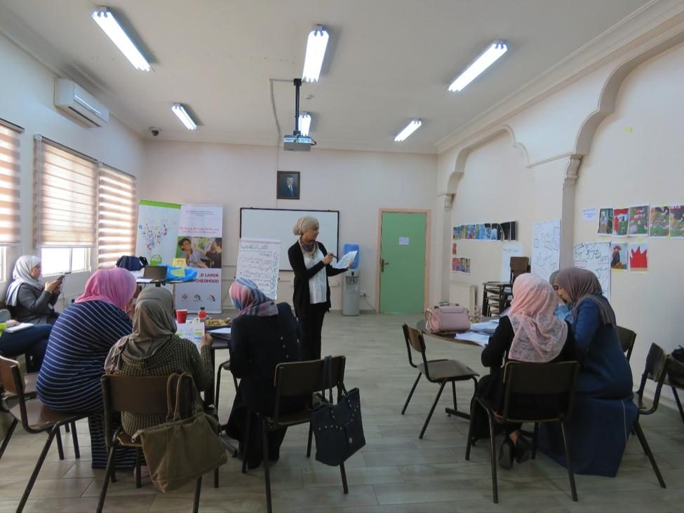 Girls learning new skills in Jordan