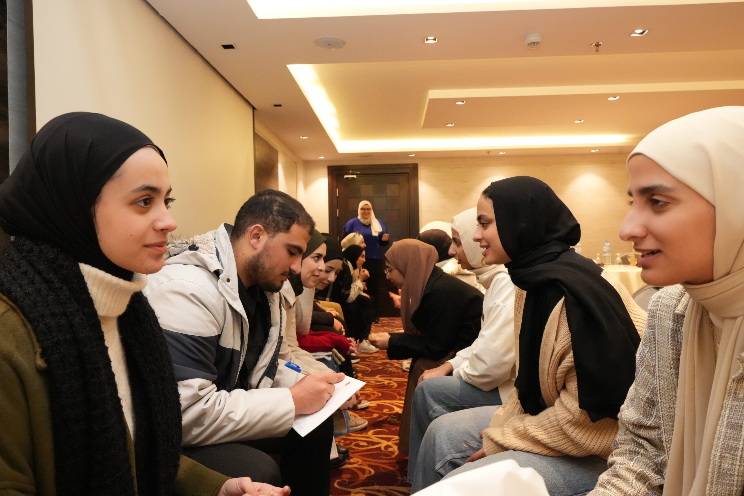 Group of youth discussing in the advocacy training from Najahna programme.