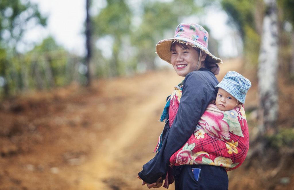 Y Na, 20, and her 2 year old daughter in Kon Tum, Vietnam