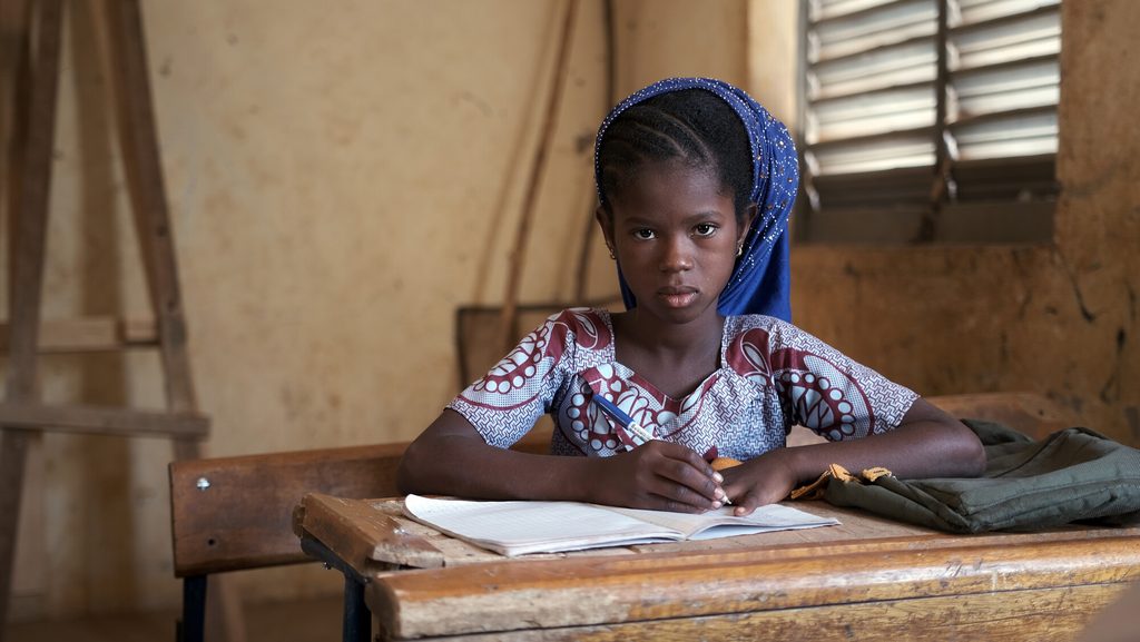 Salimata at school in Mali