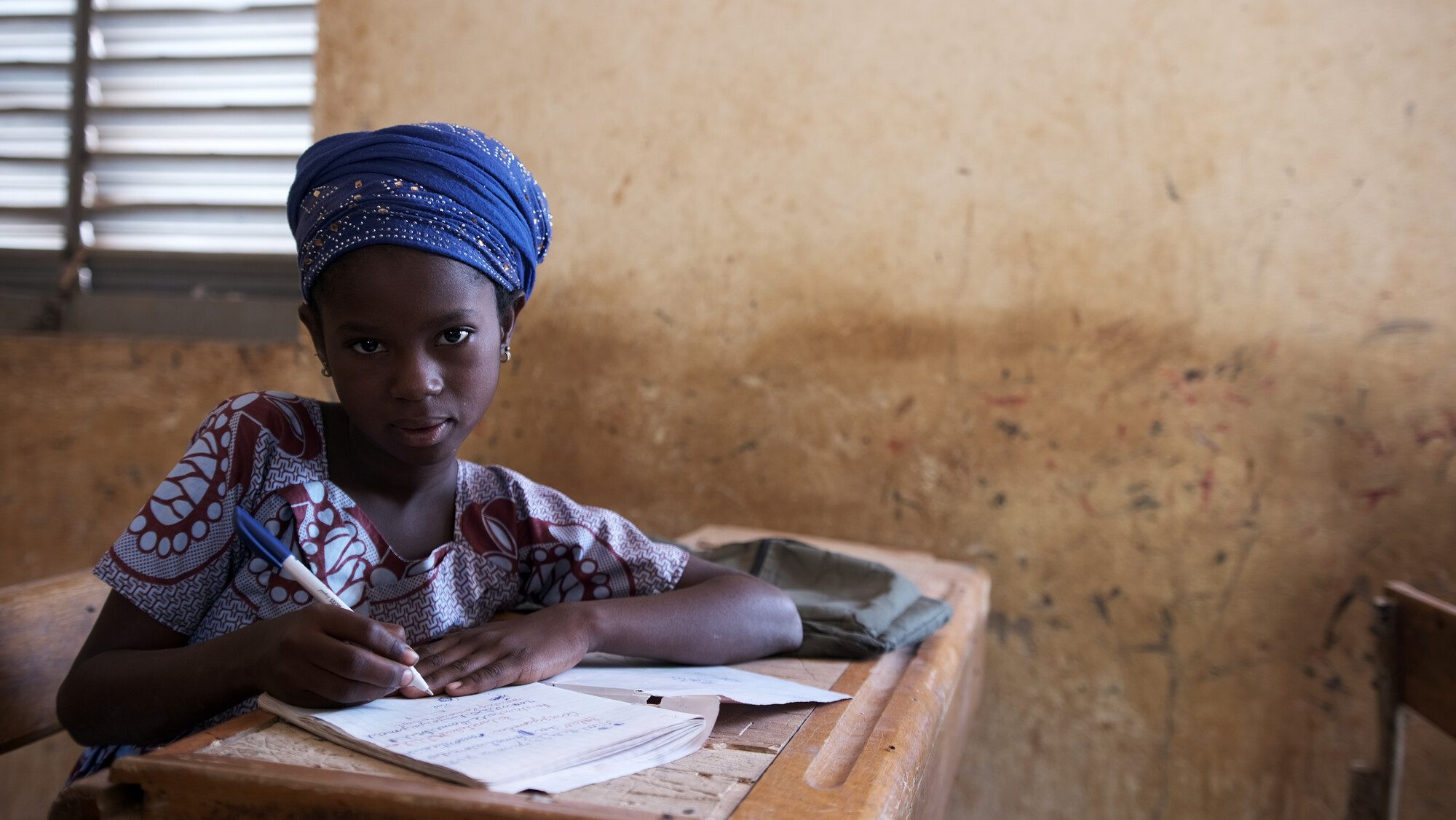 Salimata at school in Mali