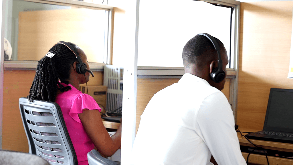 Youth telephone Counsellors speaking to adolescents on how to end teenage pregnancy