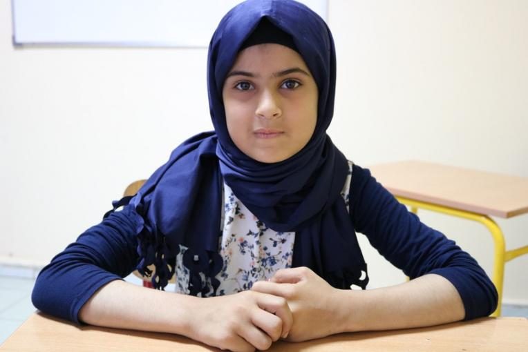 Kholud, 10, is benefiting from life skills training in Lebanon.