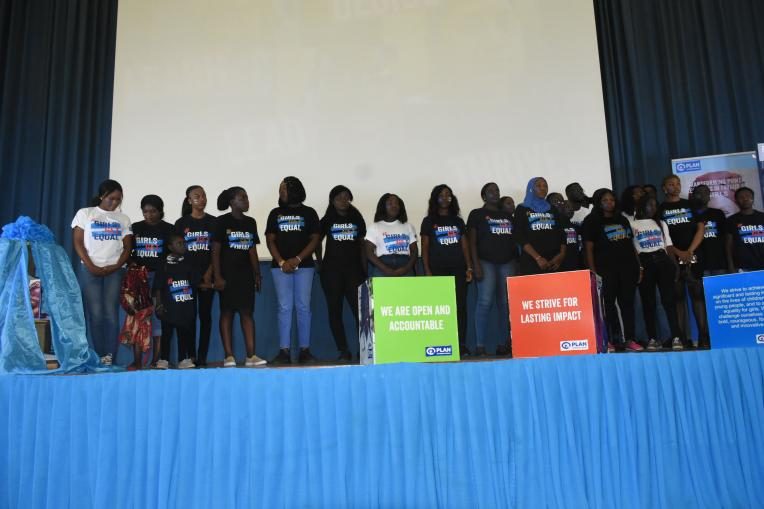 Girls launching the Girls Get Equal campaign in Nigeria
