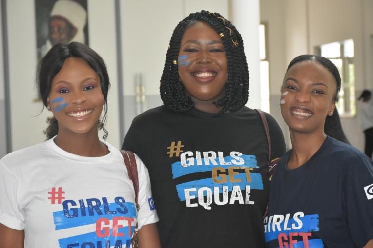 Girls Get Equal campaigners at the launch of the campaign in Nigeria