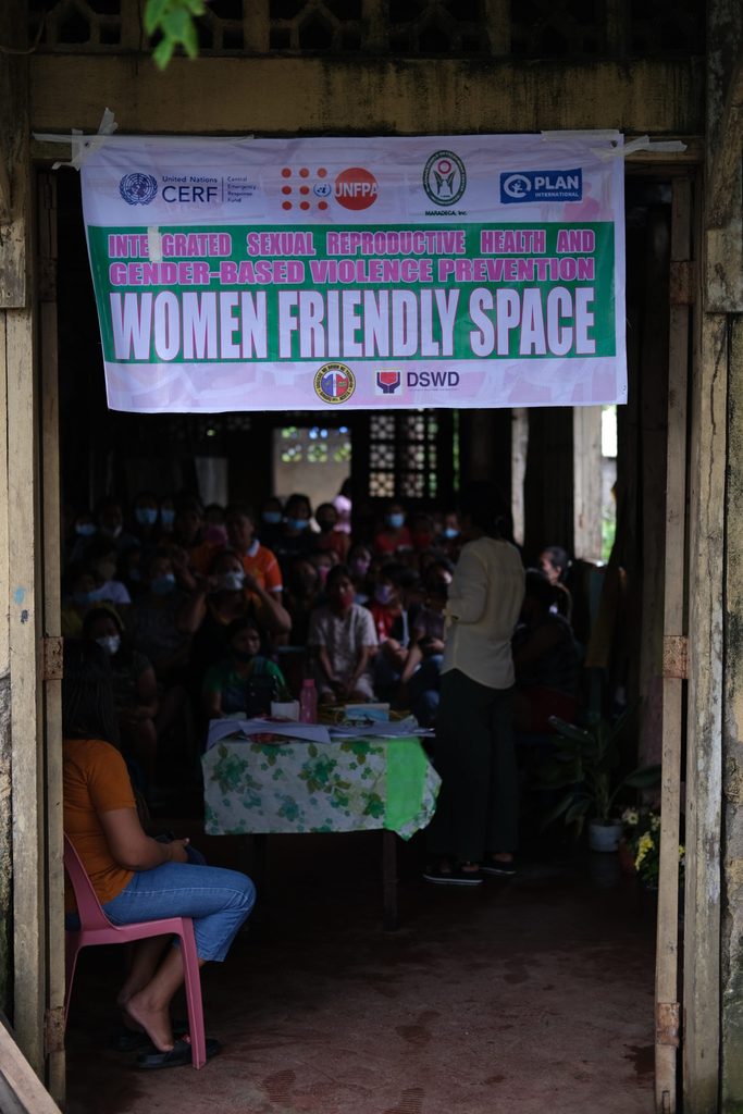 Women Friendly Space in session at Tagana-an, Surigao del Norte