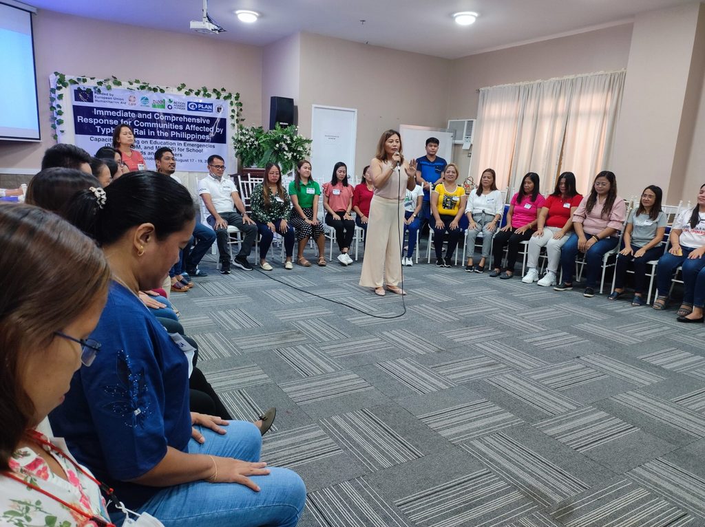 Menchu Mamita leads the activities on Mental Health and Psychosocial Support