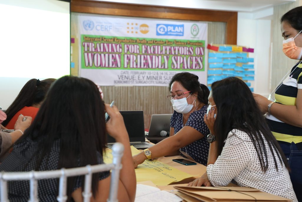 Jackie and her group discussing referral pathways for handling cases of gender-based violence