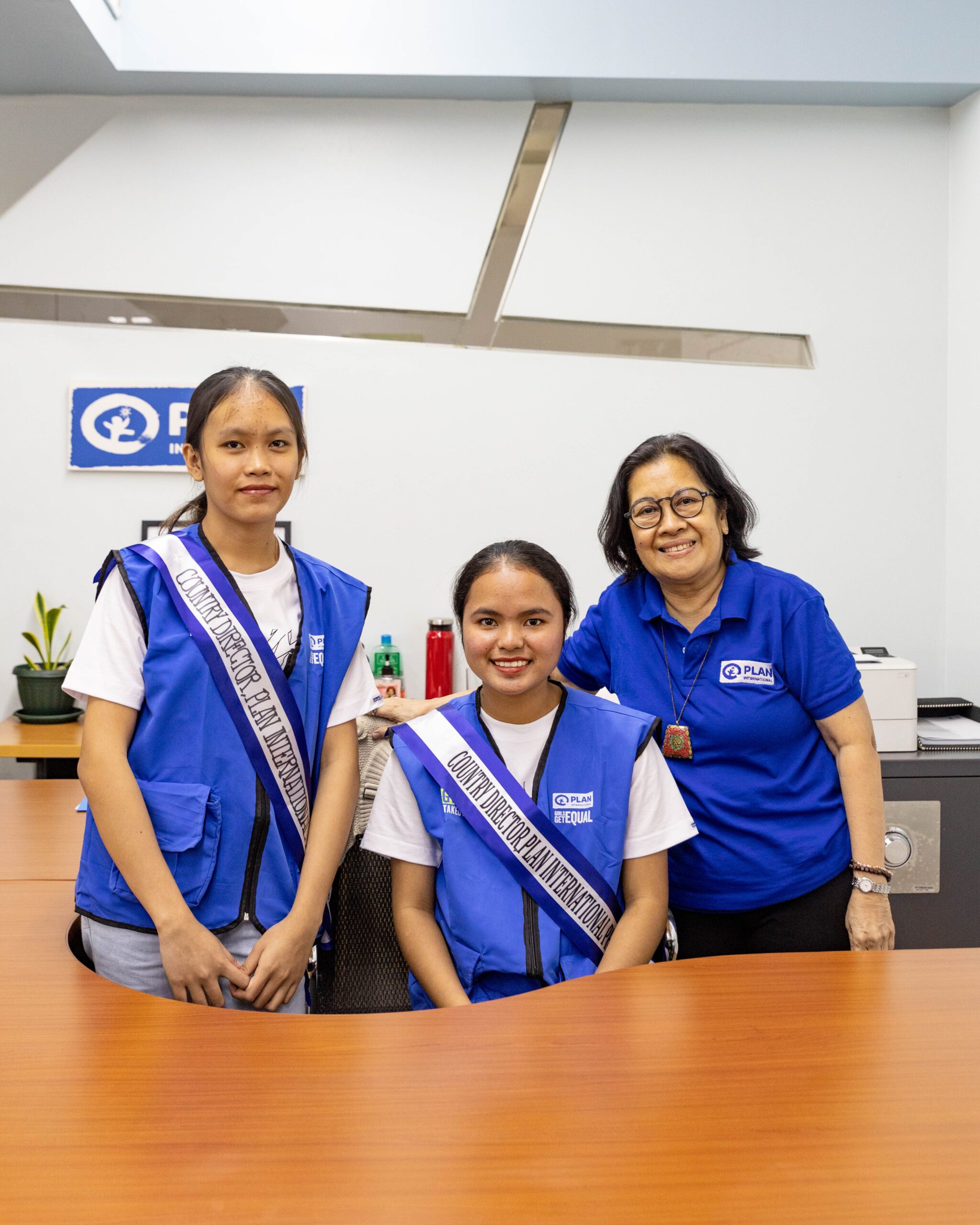 Angelie and Athena with Country Director Ana Maria Locsin