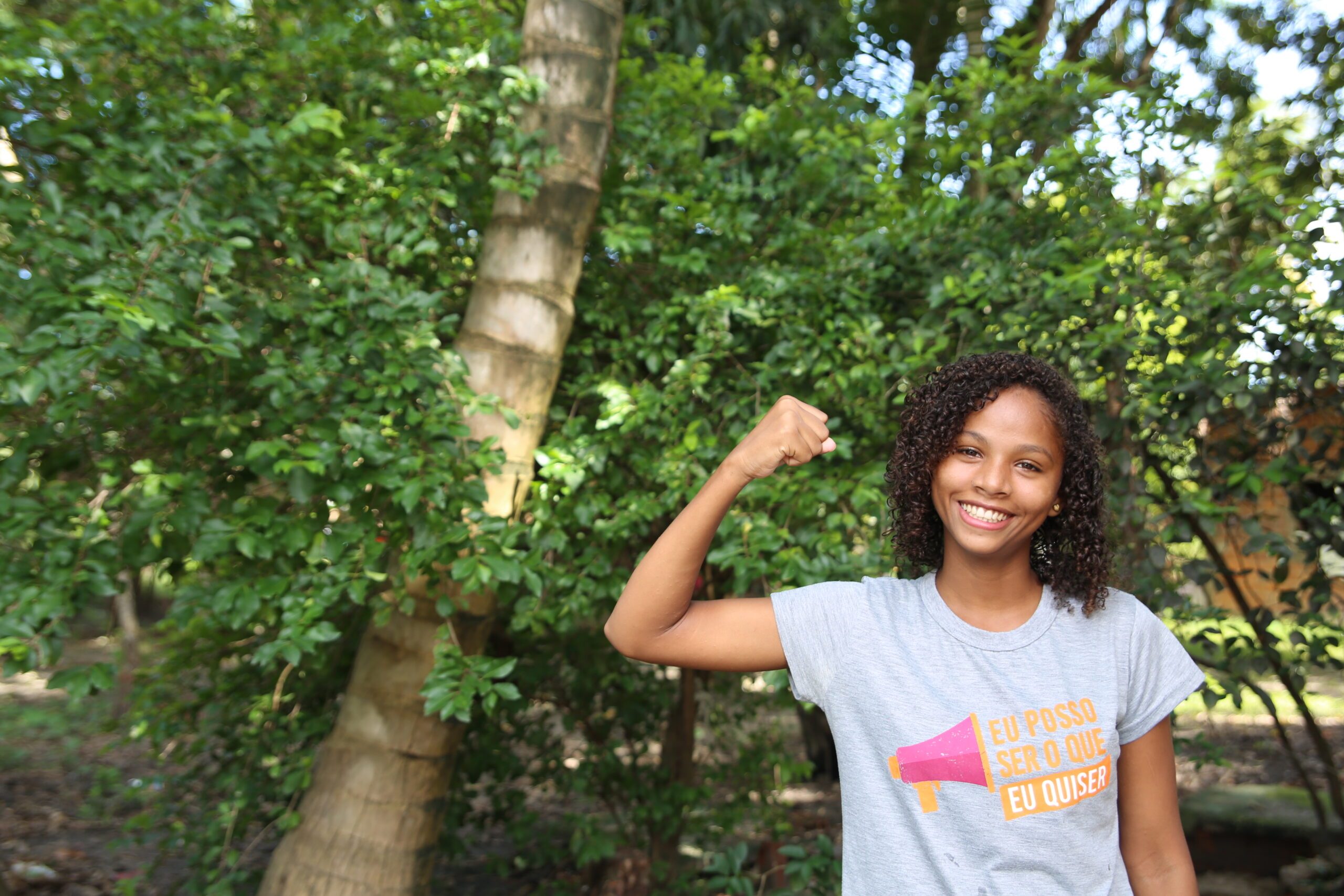 A girl from Brazil who takes part in a Plan International programme on girls' rights