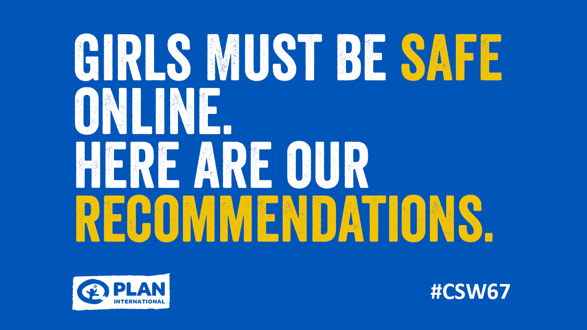 Graphic saying: "Girls must be safe online. Here are our recommendations"