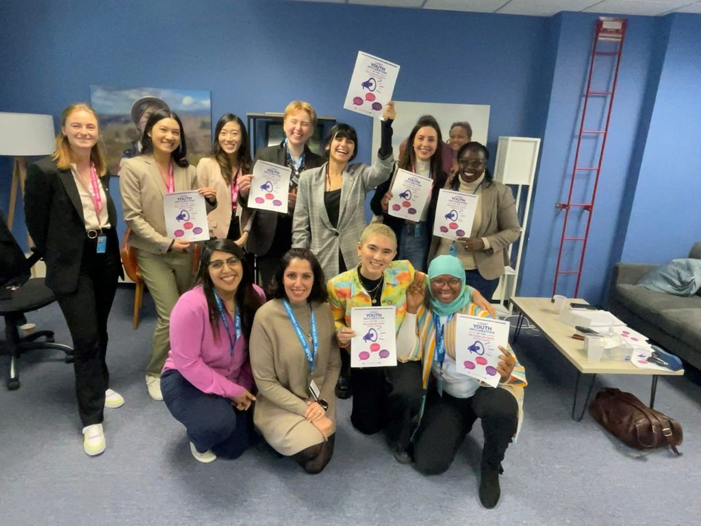 Youth Advocates pose with the She Leads Youth Declaration